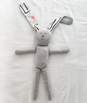 soft grey bunny doll save the planet
