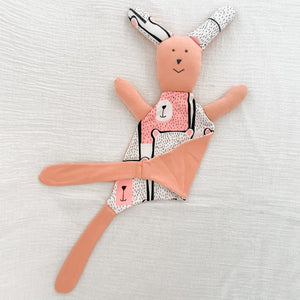 organic baby security lovey blanket bunny