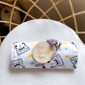 Koala Hugs newborn swaddle wrap helps calm startle reflex for sleeping baby