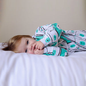baby sleeping sack with sleeves made with organic cotton