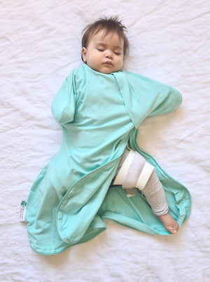 Sleepy Hugs Extra-Wide Sack (Fits Hip Harness) - Cool Mint (Summer | Organic)