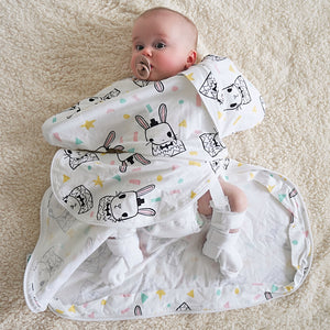Sleepy Hugs Extra-Wide Sack (Fits Hip Harness) - Some Bunny Loves You (All Year Round | Organic)