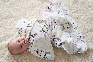 Sleepy Hugs Extra-Wide Sack (Fits Hip Harness) - Some Bunny Loves You (All Year Round | Organic)
