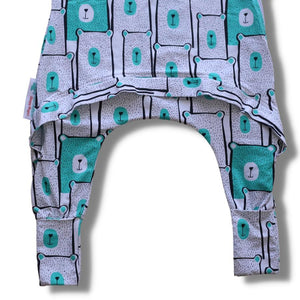 Sleepy Toddler Onesie Suit - Minty Bears (All Year Round)