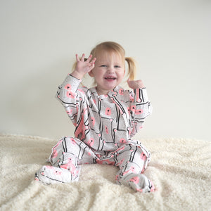 Sleepy Toddler Onesie Suit - Pinky Bears (All Year Round)