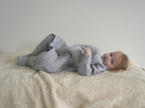 Sleepy Toddler Onesie Suit - Cool Grey (Winter | Organic)