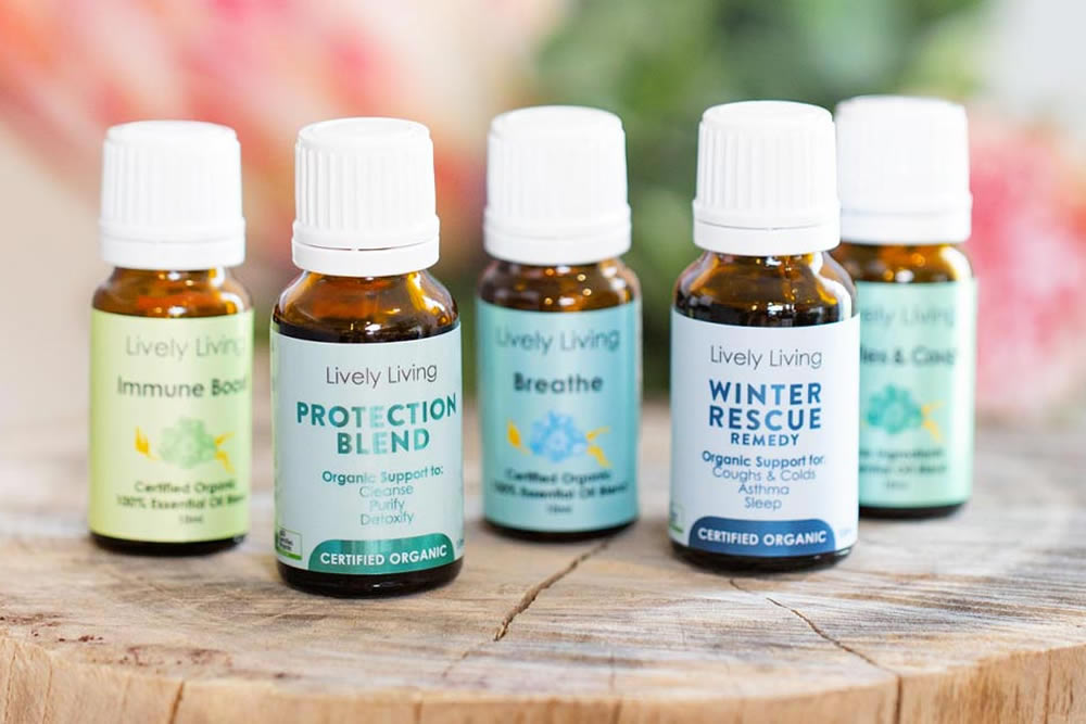 Lively Living certified organic pure essential oils