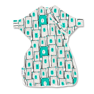 Minty bears organic baby sleep sack with sleeves