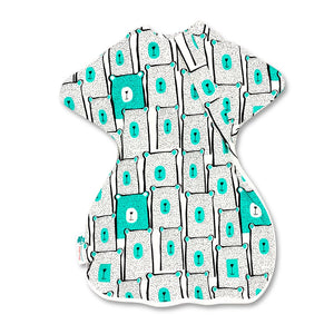 Minty bears organic cotton baby sleep sack with two-way zipper for any season