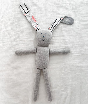 soft grey bunny doll save the planet