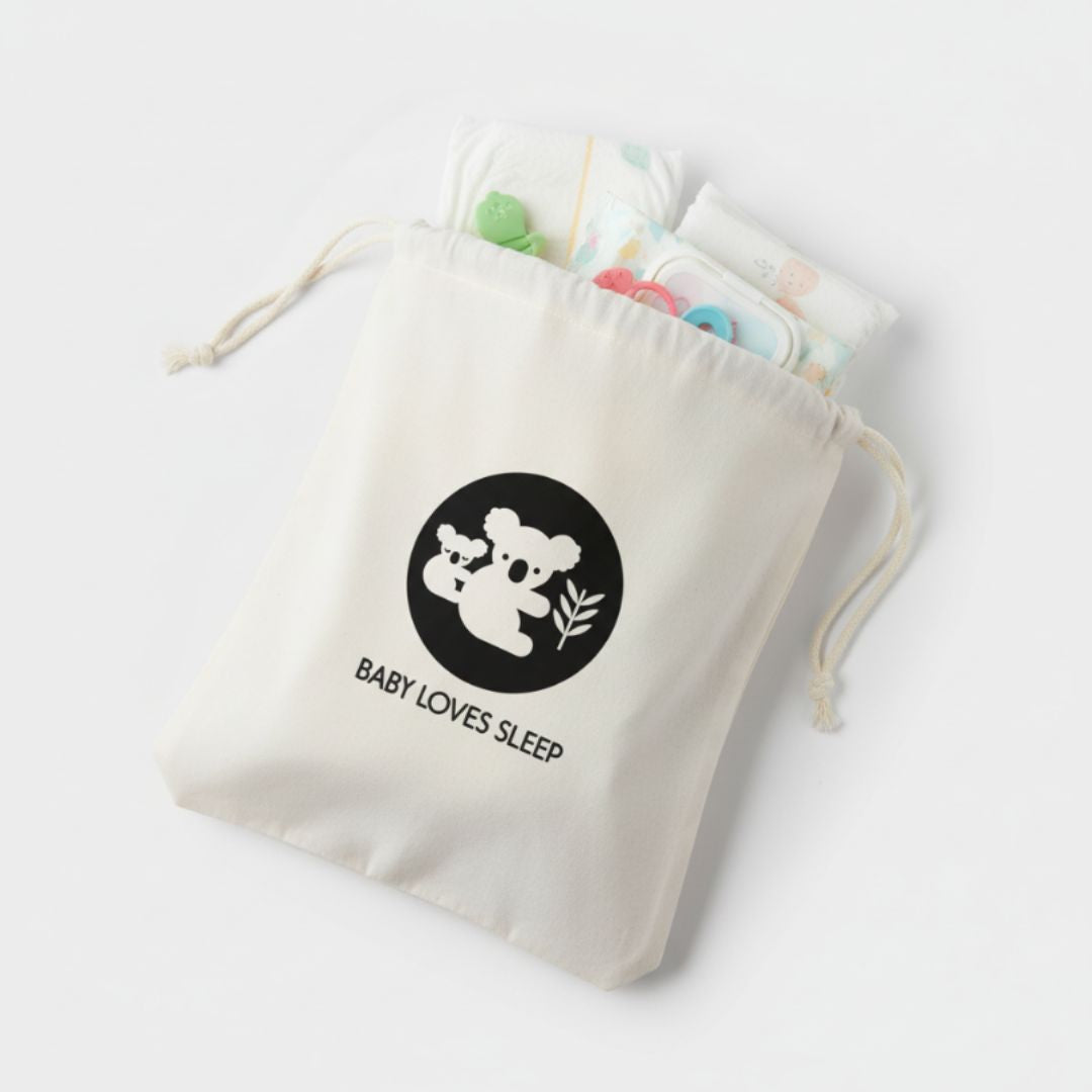 Organic Cotton Drawstring Diaper Pouch