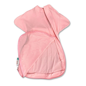 Breathable organic baby sleep sack with bottom opening zips for game changing diaper changing experience