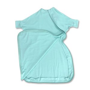 Breathable organic cotton baby sleep sack with bottom opening zips for diaper changing