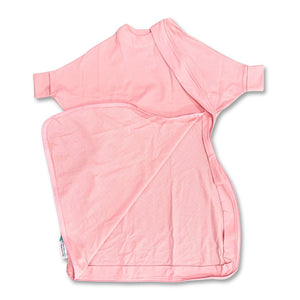 Breathable organic baby sleep sack with easy diaper changing zips