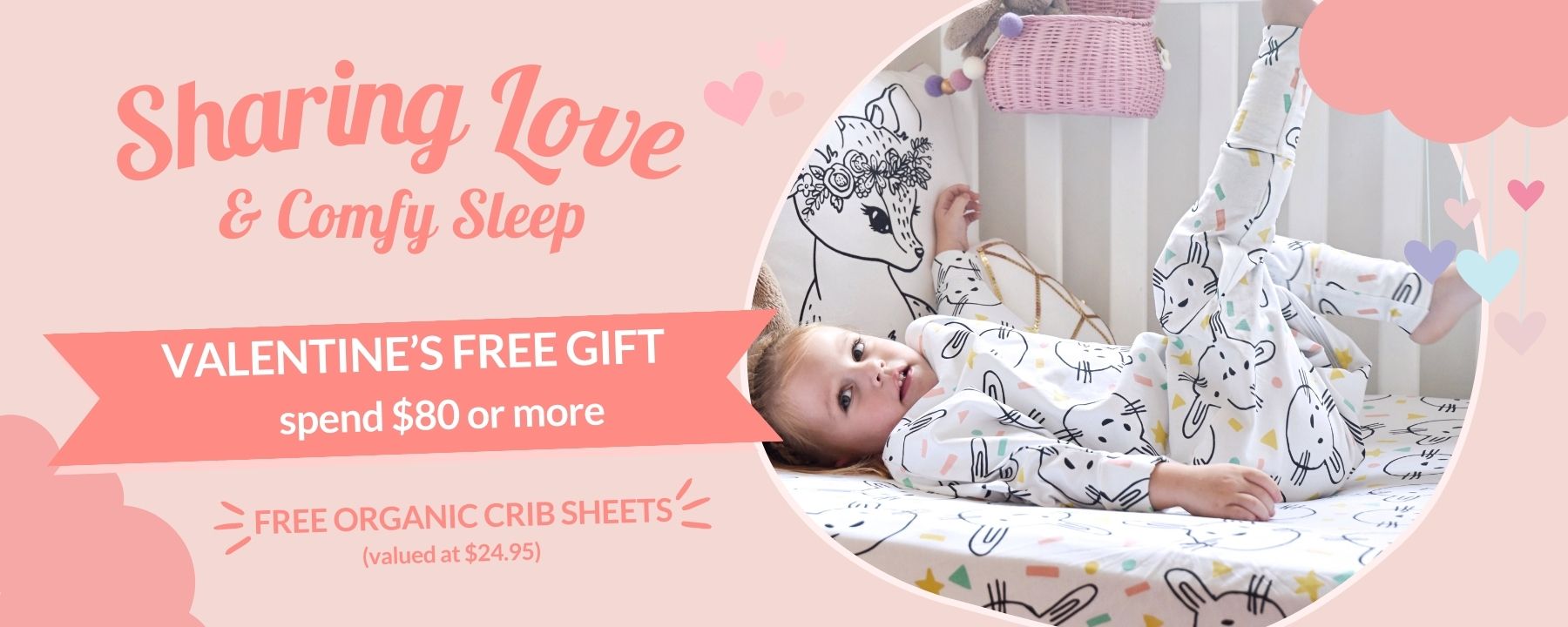 Valentine's Free Organic Crib Sheets Offer