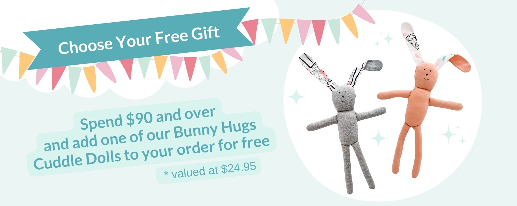 World Sleep Day - spend $90 and over and add your free cuddle doll