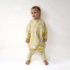 Cozy Toddler sleepsuit, the ultimate toddler pyjamas, has full inner leg zipper for easy diaper changes, no need to take off the entire suit.