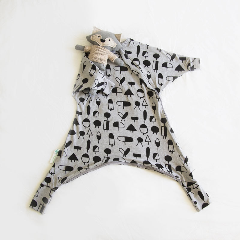 Cozy Toddler sleepsuit, the ultimate toddler pyjamas, has full inner leg zipper for easy diaper changes, no need to take off the entire suit.