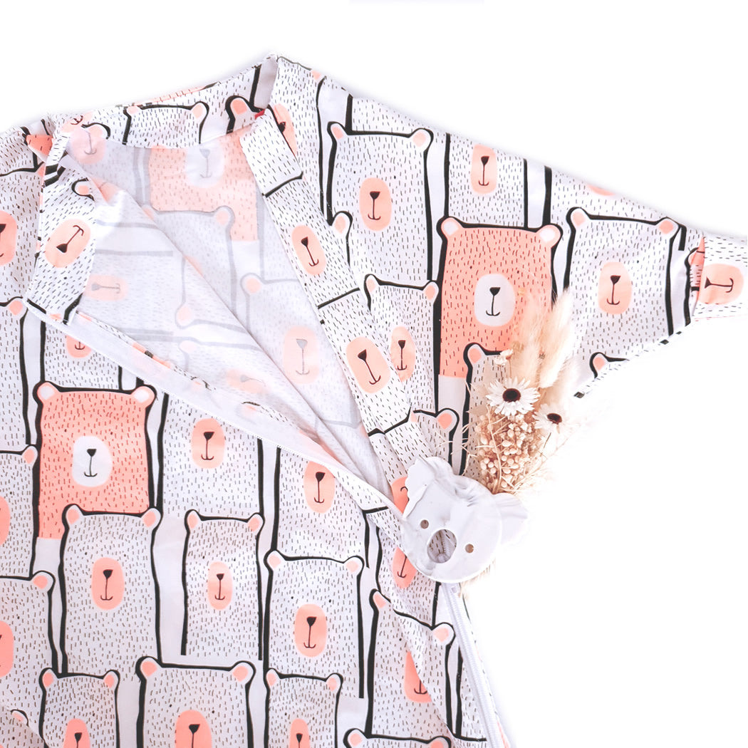 X Cozy Toddler Suit - Pinky Bears (All Year Round | Organic)