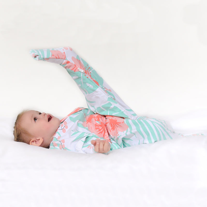 Cozy Toddler sleepsuit, the ultimate toddler pyjamas, has full inner leg zipper for easy diaper changes, no need to take off the entire suit.
