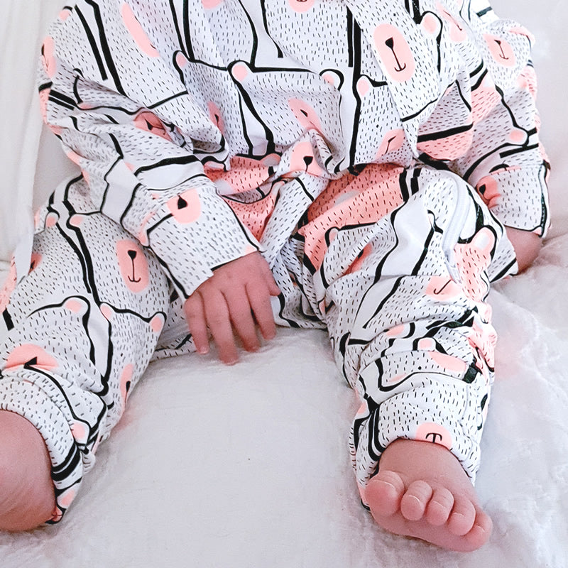 Sleepy Toddler Onesie Suit Pinky Bears All Year Round BABY