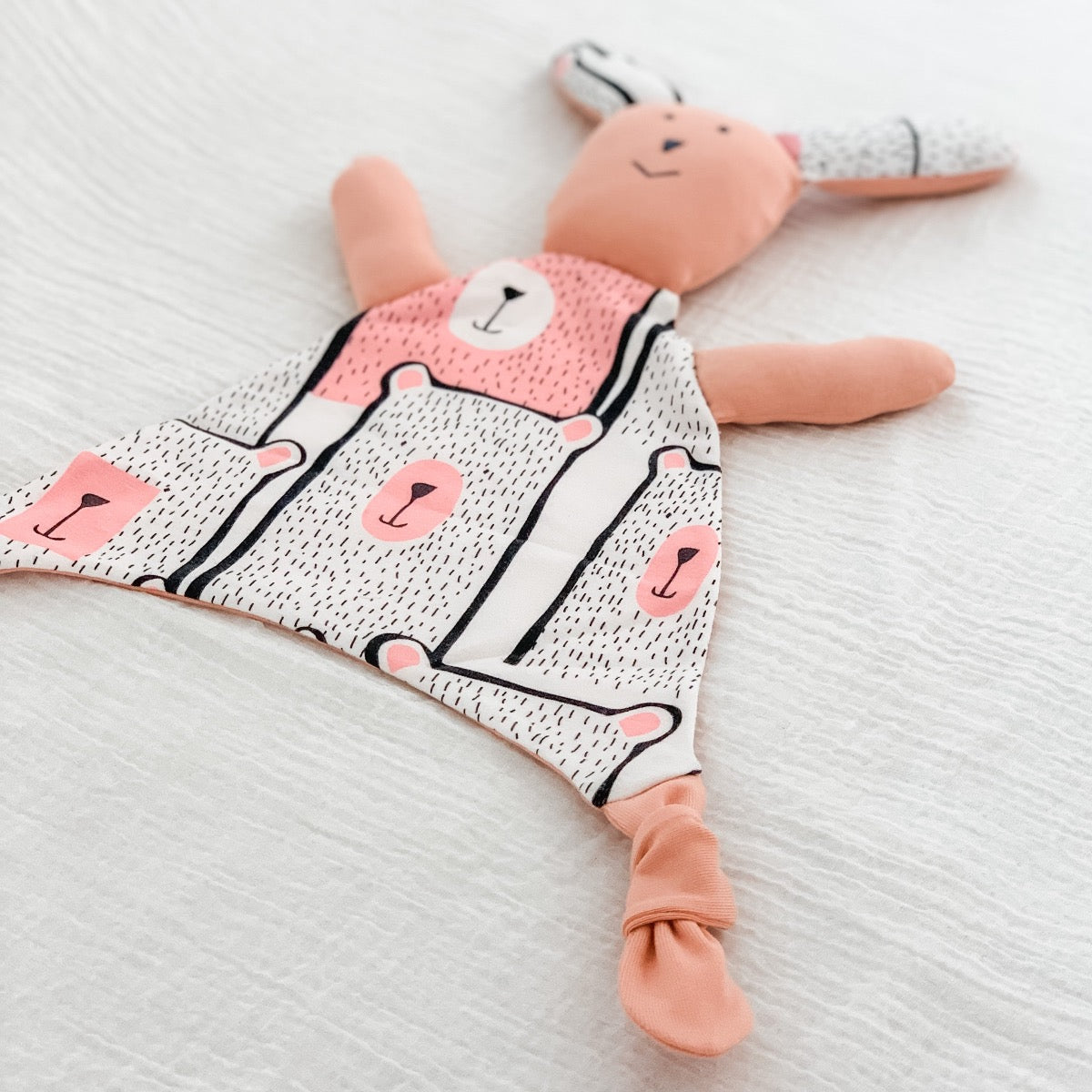 baby security blanket pink bunny