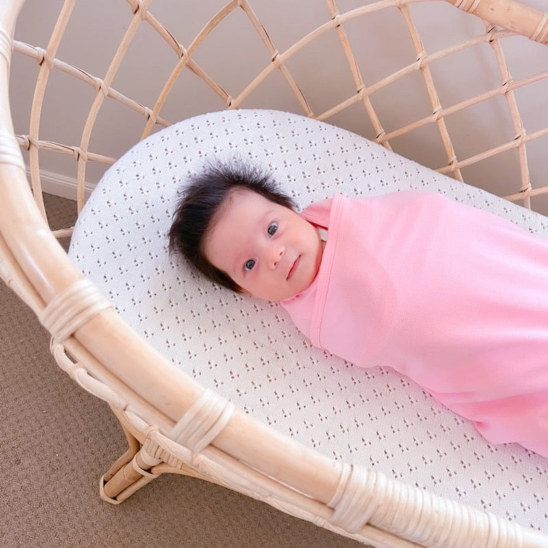 summer infant in bed co sleeper Koala Hugs Newborn Swaddle Blanket with Arm Pockets - Candy Pink (Summer)