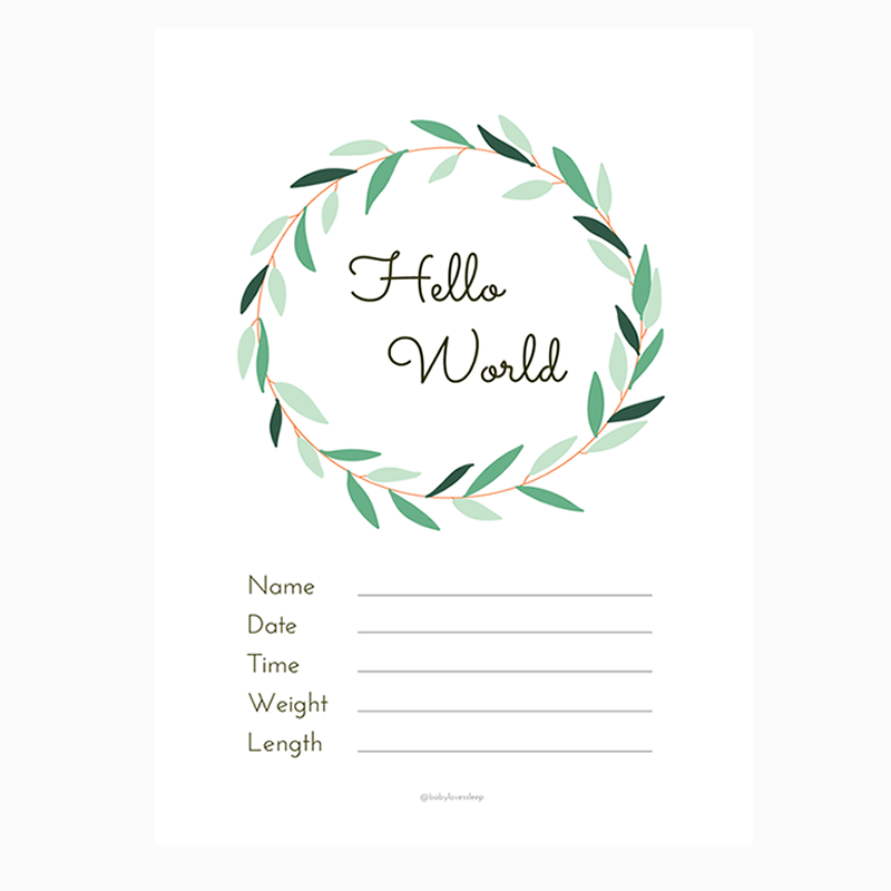 Milestone Card 'Welcome to the World'