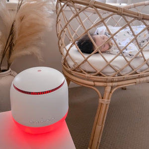 Aroma Snooze is a multi-function sleep aid, combines vaporizer, humidifier and has a built in air purifier, uses red light therapy for melatonin production, plays lullabies, white noise and pink noise, heartbeat and has a voice/sound recorder.