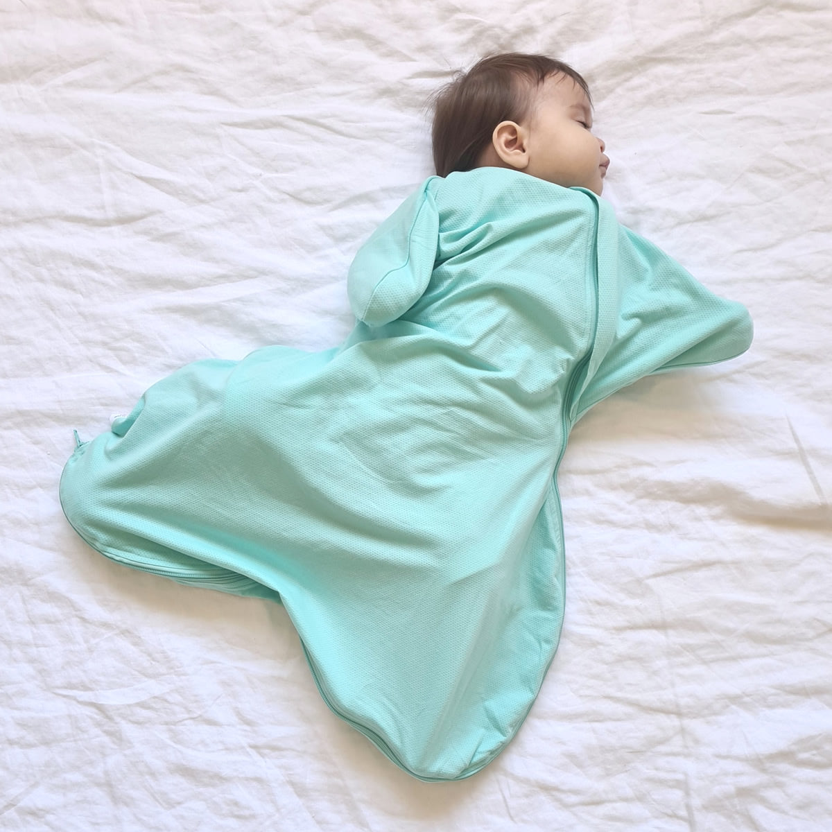 Sleepy Hugs Extra-Wide Sack (Fits Hip Harness) - Cool Mint (Summer | Organic)