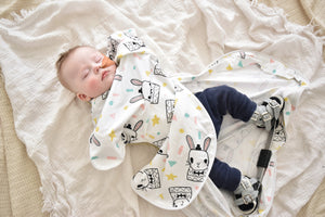 Sleepy Hugs Extra-Wide Sack (Hip Dysplasia) - Some Bunny Loves You (All Year Round | Organic)