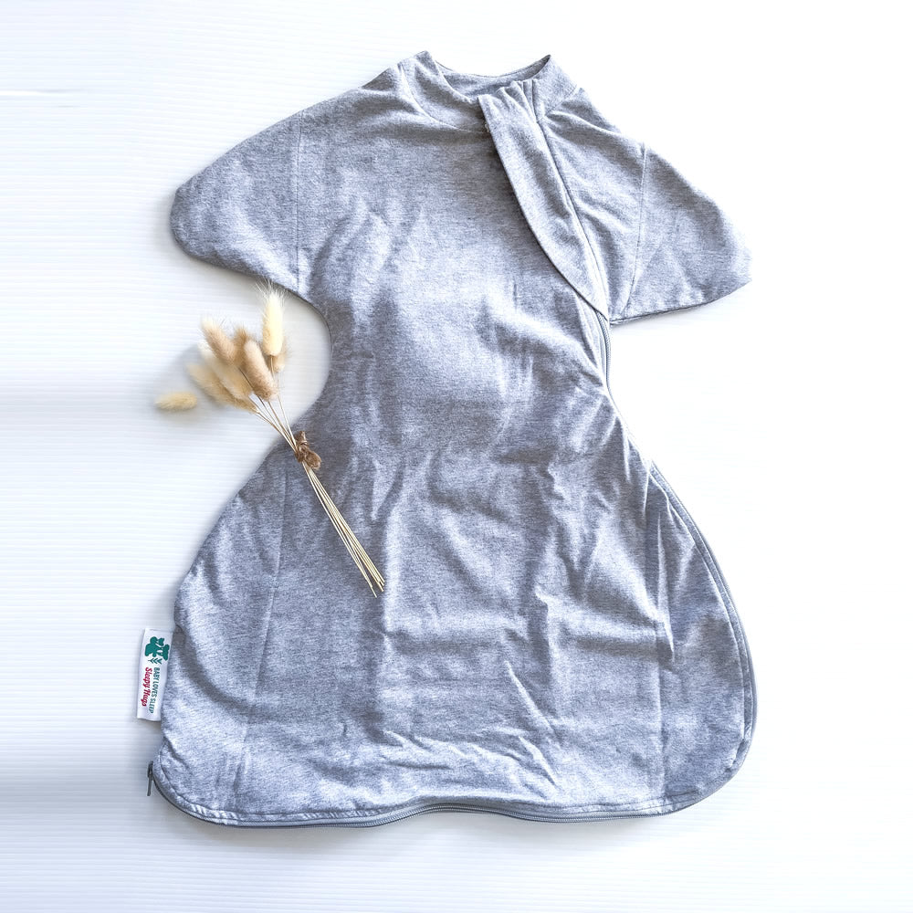 Baby sleep sack for babies wearing a hip dysplasia brace