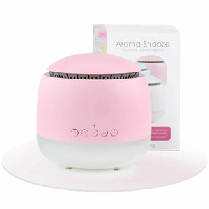 Aroma Snooze Sleep Aid Vaporizer - Diffuser, Red/Orange LED Light, built in Air Purifier and Ioniser, 5 sounds - rain showers, lullabies, pink noise, heartbeat, Voice/Sound Recorder, baby shusher