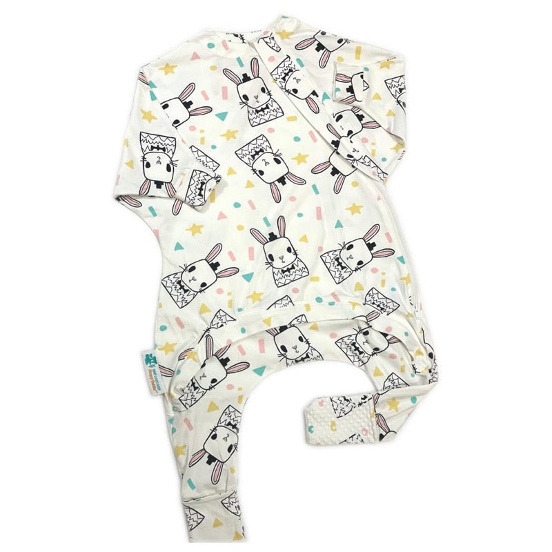 Sleepy toddler onesie suit for active toddlers that are not yet ready to sleep with blankets
