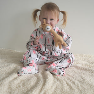Sleepy Toddler Onesie Suit - Pinky Bears (All Year Round)