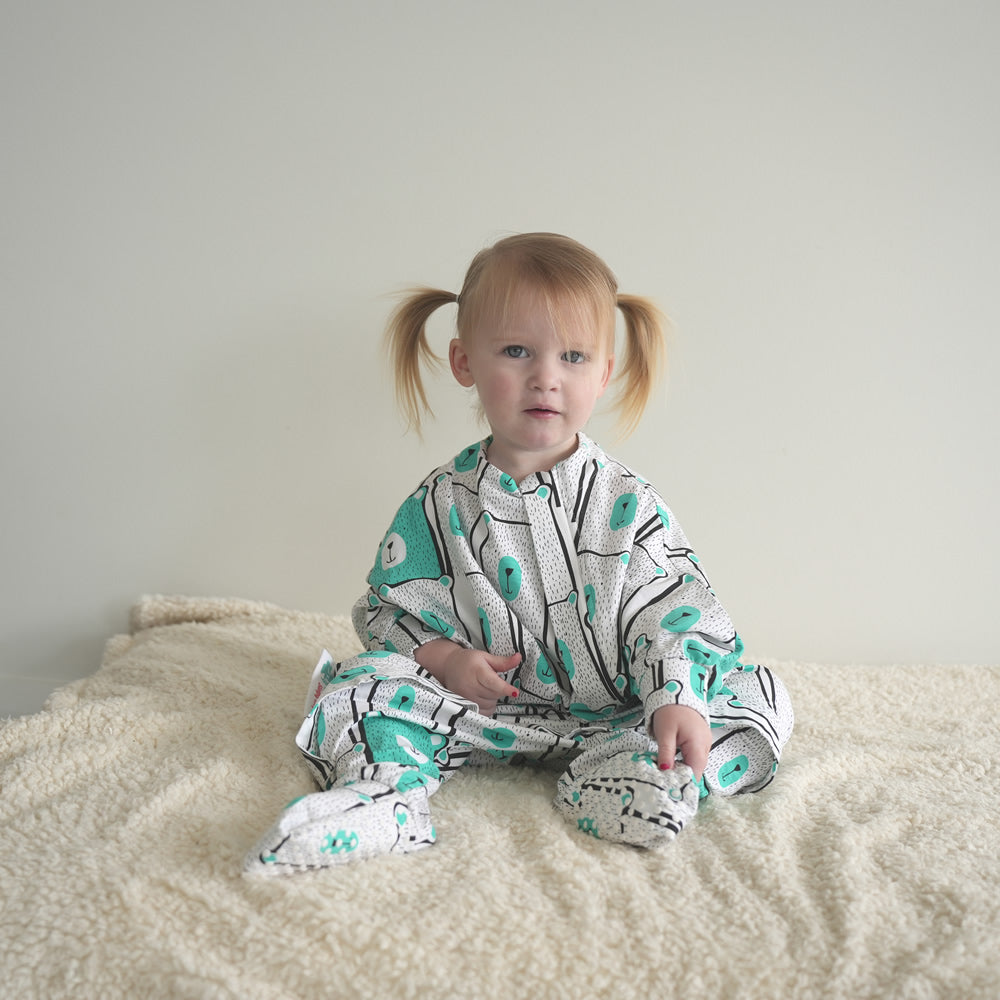Sleepy Toddler Onesie Suit Minty Bears (All Year Round) BABY