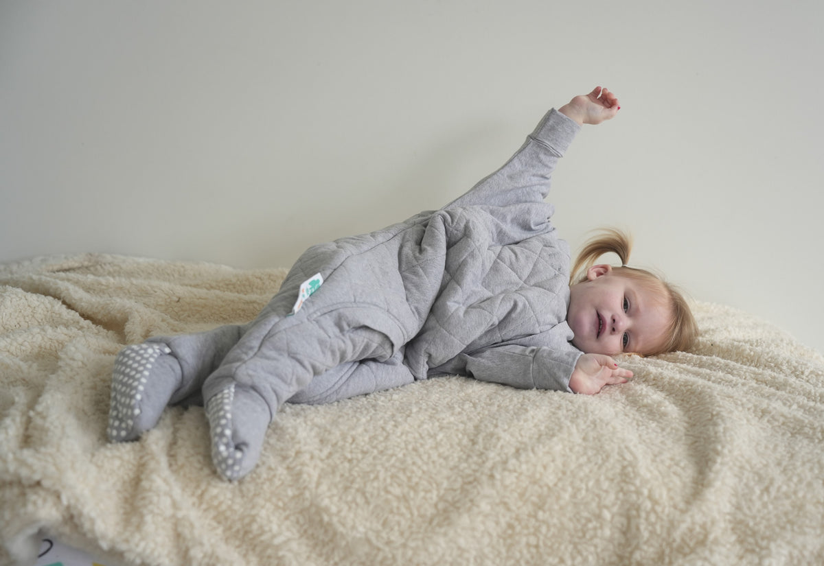 Sleepy Toddler Onesie Suit - Cool Grey (Winter | Organic)